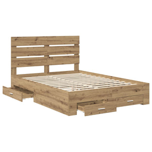 Σκελετός Κρεβατιού Artisan Oak 160 x 200 cm Επεξεργασμένο Ξύλο