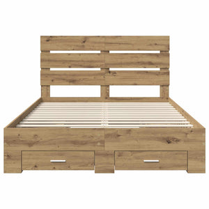 Σκελετός Κρεβατιού Artisan Oak 160 x 200 cm Επεξεργασμένο Ξύλο