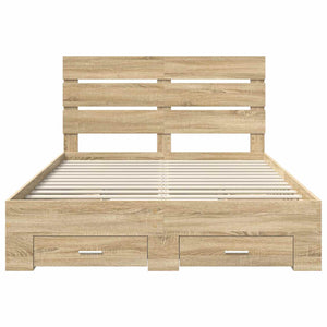 Σκελετός Κρεβατιού Δρύς Sonoma 150 x 200 cm Επεξεργασμένο Ξύλο