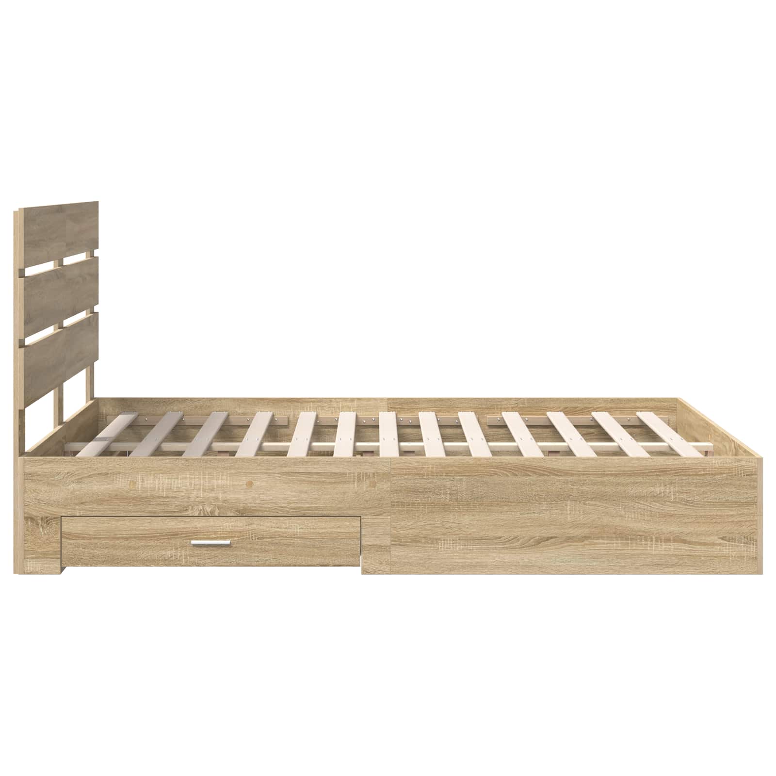 Σκελετός Κρεβατιού Δρύς Sonoma 140 x 190 cm Επεξεργασμένο ξύλο