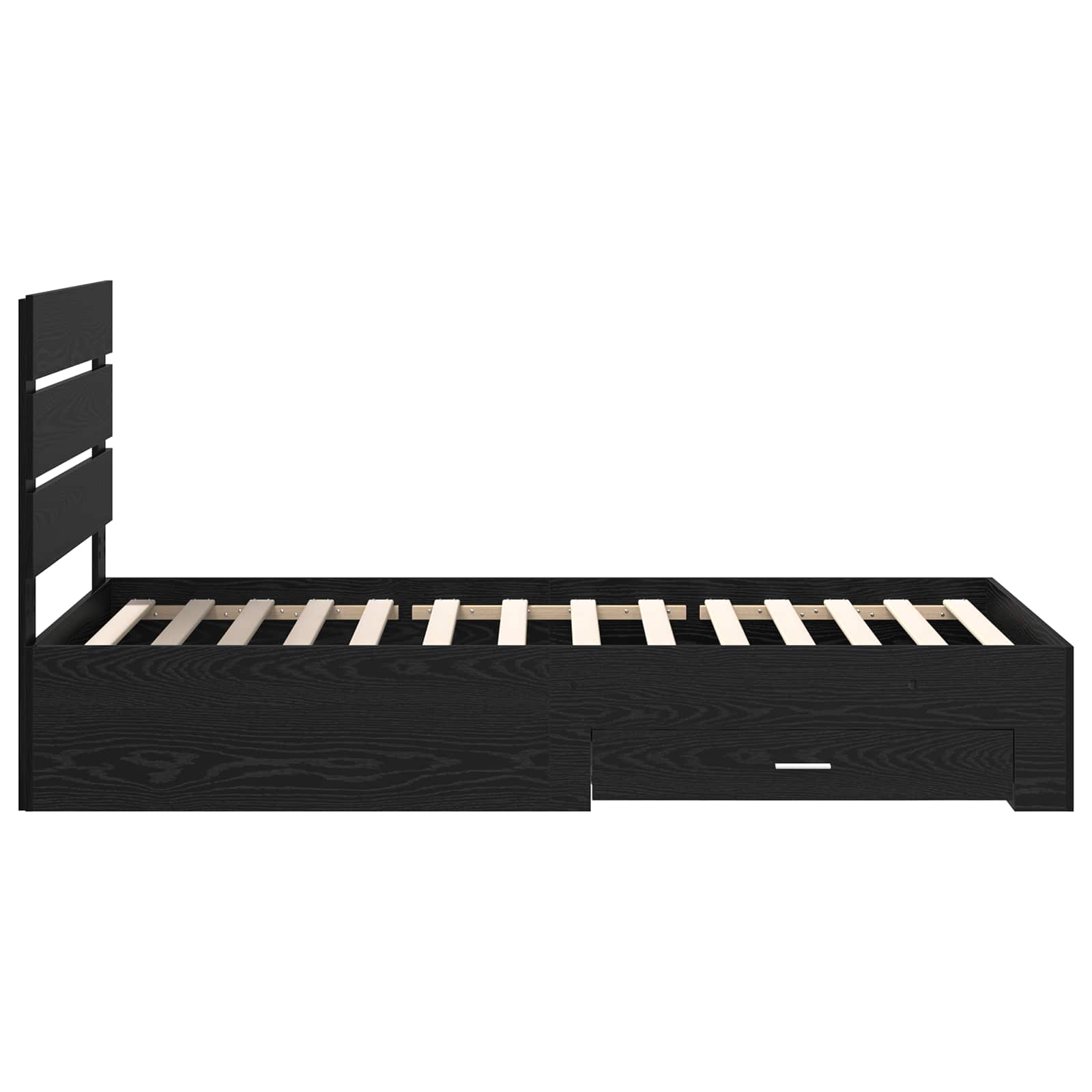 Σκελετός Κρεβατιού Μαύρη Οξυά 90 x 190 cm Επεξεργασμένο ξύλο