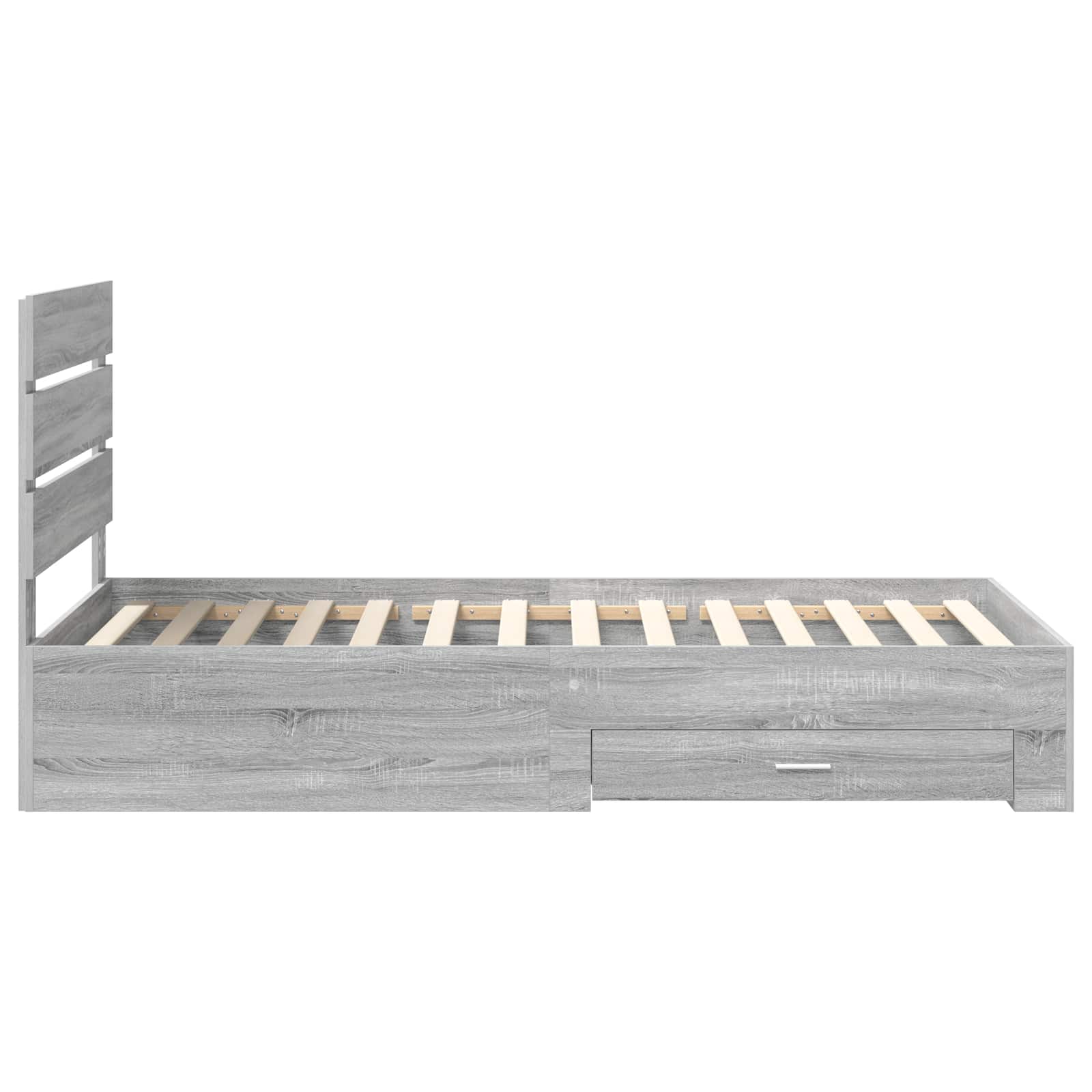 Σκελετός Κρεβατιού Γκρίζο Σονομα 90 x 190 cm Επεξεργασμένο ξύλο