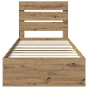 Σκελετός Κρεβατιού Artisan Oak 90 x 190 cm Επεξεργασμένο Ξύλο