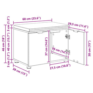 Παγκάκι Χαλωρίου με μαξιλάρι Δρύς Sonoma 60 x 38 x 46 εκ