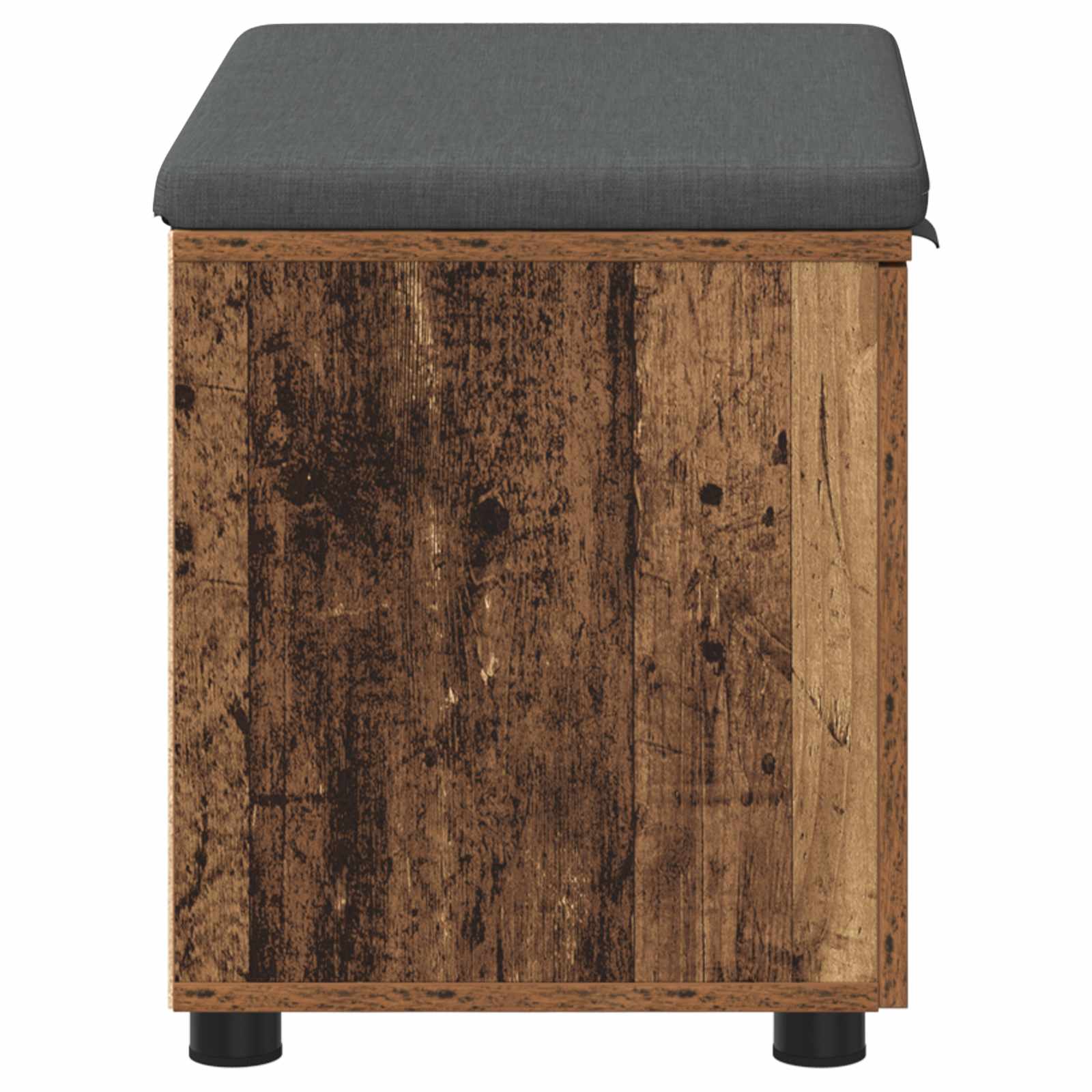 Παγκάκι Χαλωρίου με μαξιλάρι με ράφι Παλιό ξύλο 60 x 38 x 46 εκ - Pakobazaar