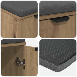 Παγκάκι Χαλωρίου Τεχνίτικη Δρυς 60 x 38 x 46 εκ - Pakobazaar