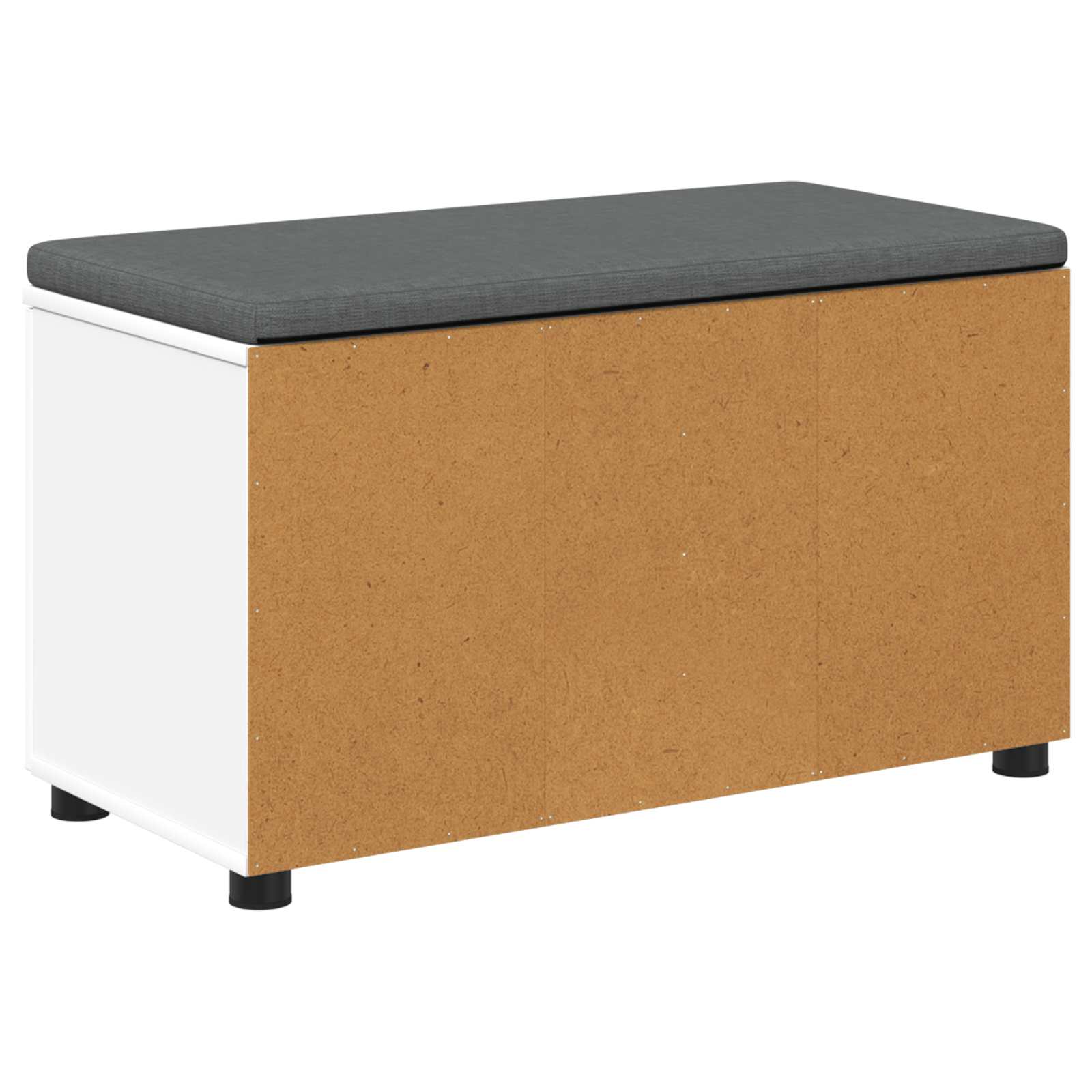 Παγκάκι Χαλωρίου με μαξιλάρι με ράφι Λευκός 80 x 38 x 46 εκ - Pakobazaar