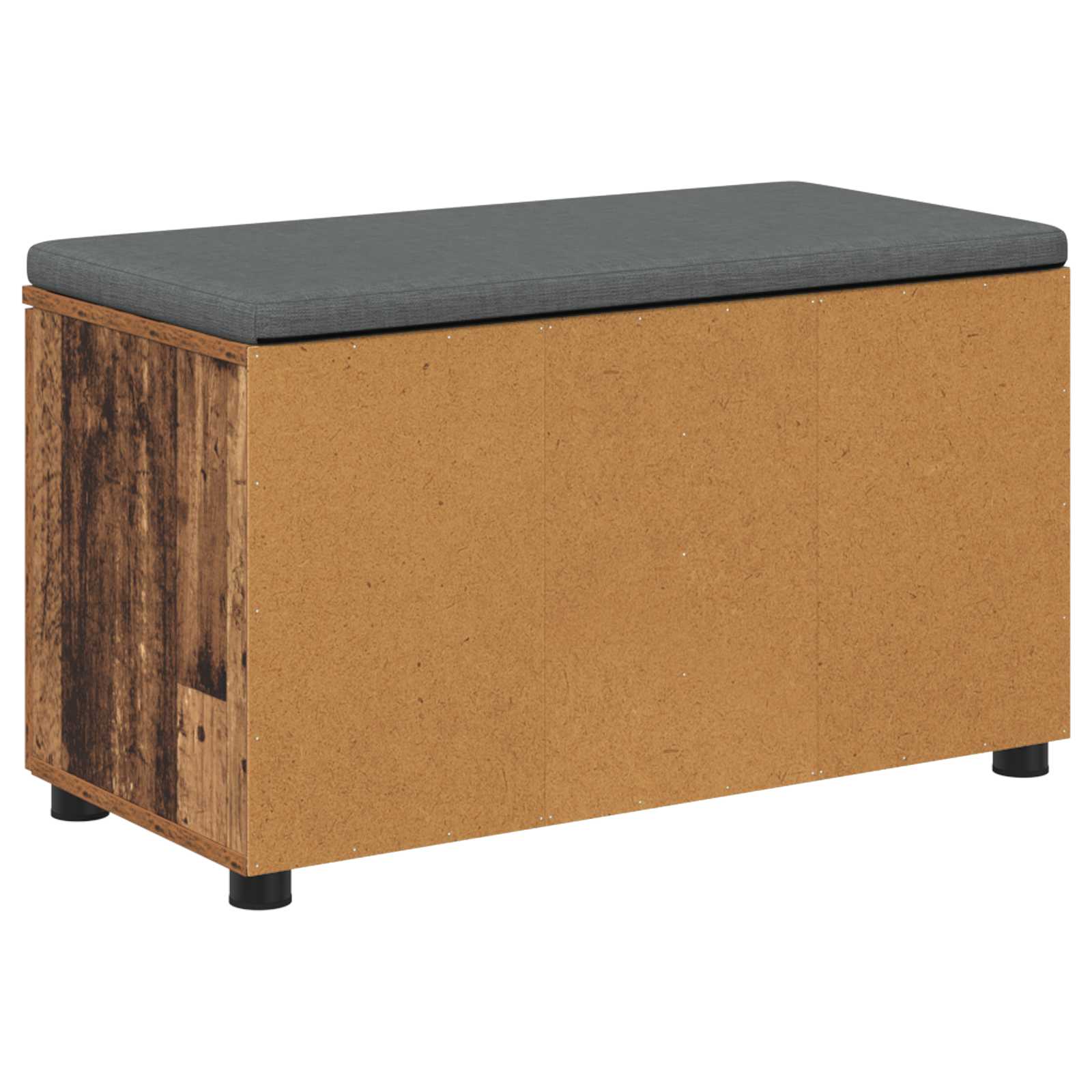 Παγκάκι Χαλωρίου με μαξιλάρι με ράφι Παλιό ξύλο 80 x 38 x 46 εκ - Pakobazaar