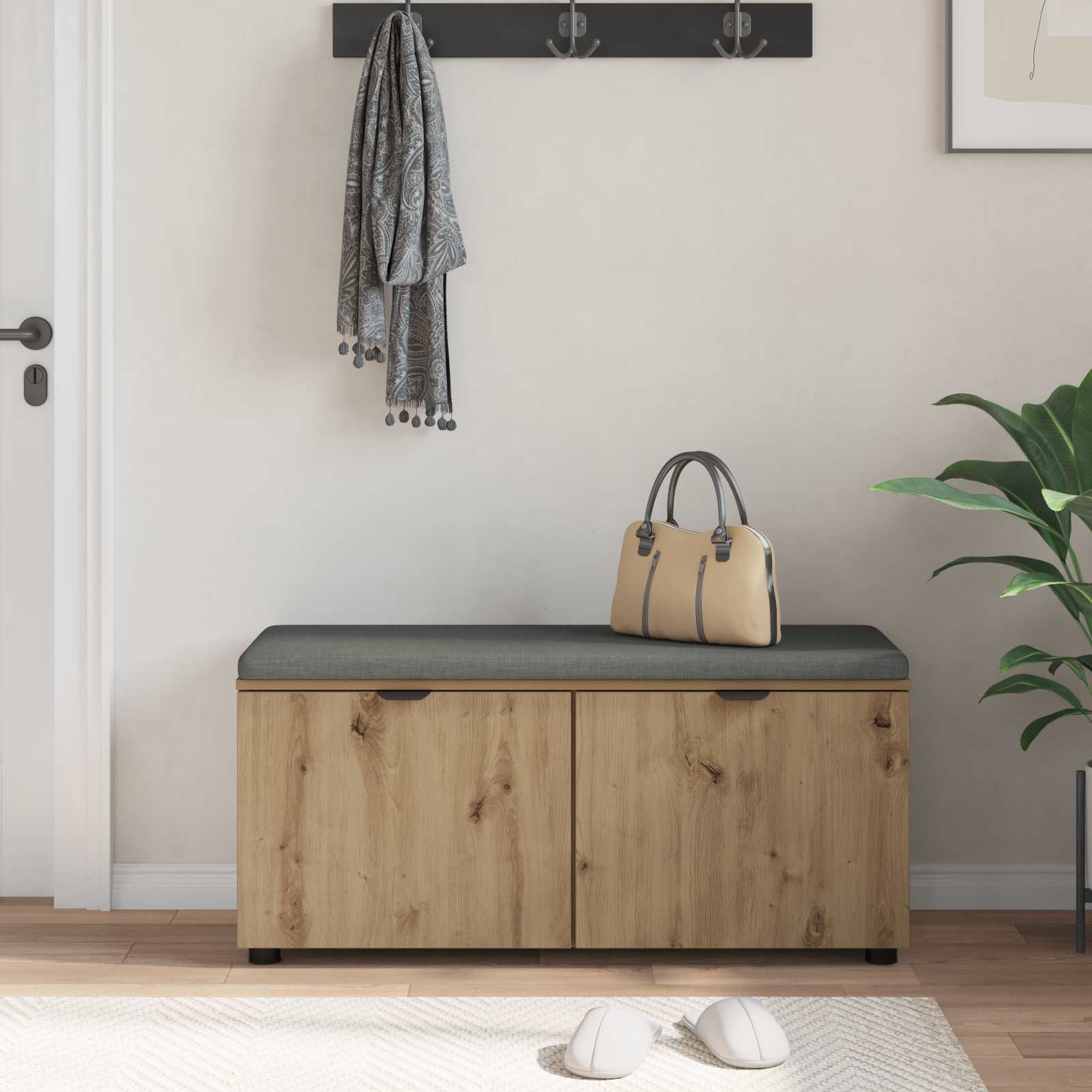 Παγκάκι Χαλωρίου Τεχνίτικη Δρυς 100 x 38 x 46 εκ - Pakobazaar