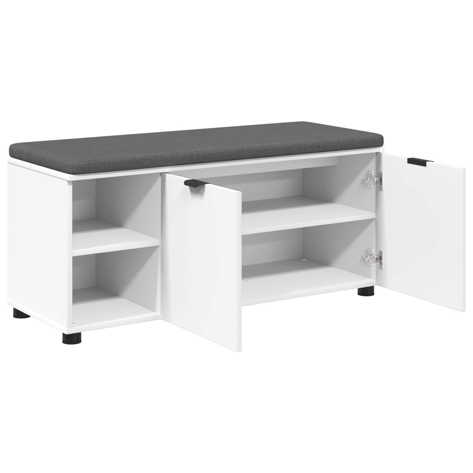 Παγκάκι Χαλωρίου με μαξιλάρι με ράφι Λευκός 100 x 38 x 46 εκ - Pakobazaar