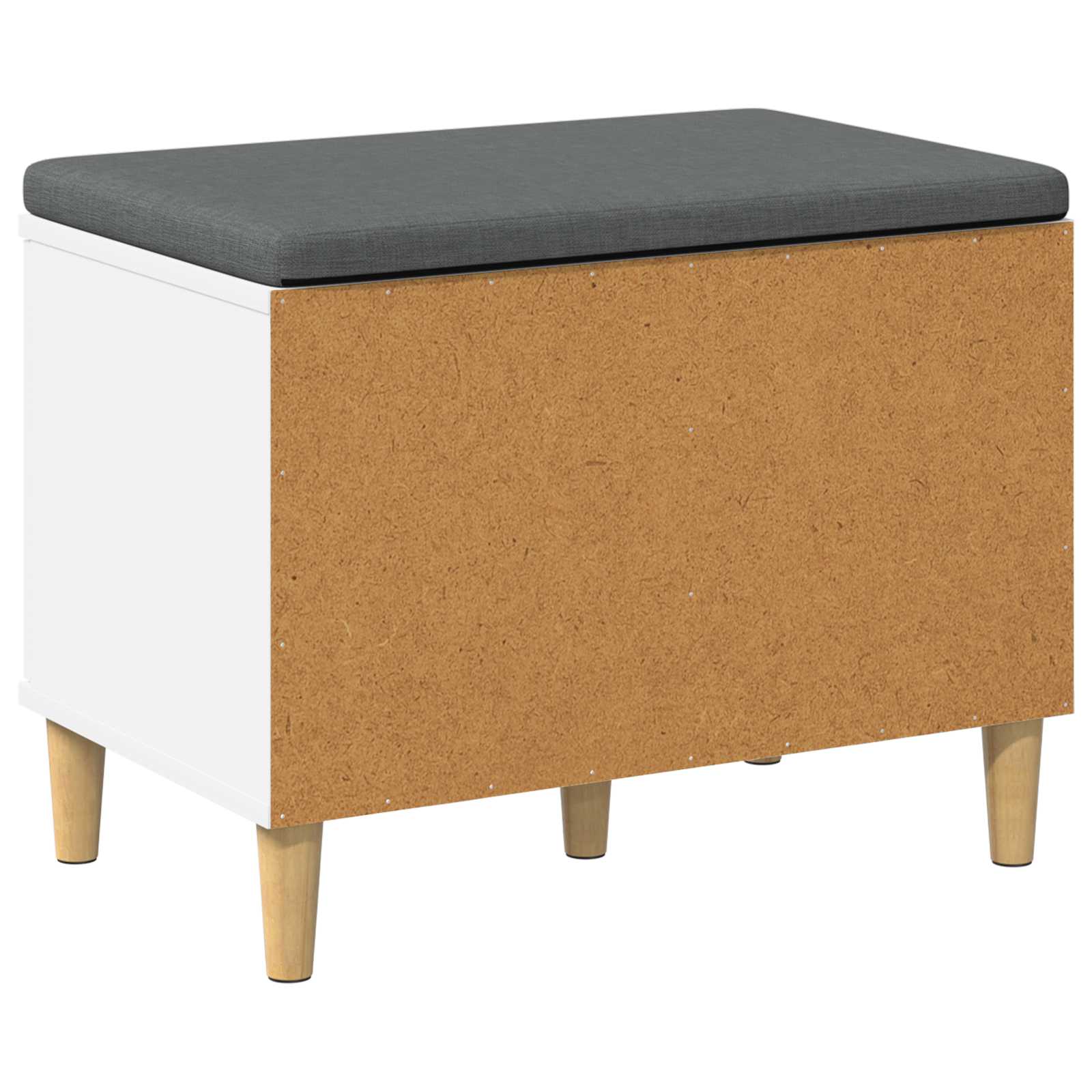 Παγκάκι Χαλωρίου με μαξιλάρι με ράφι Λευκός 60 x 38 x 46 εκ - Pakobazaar