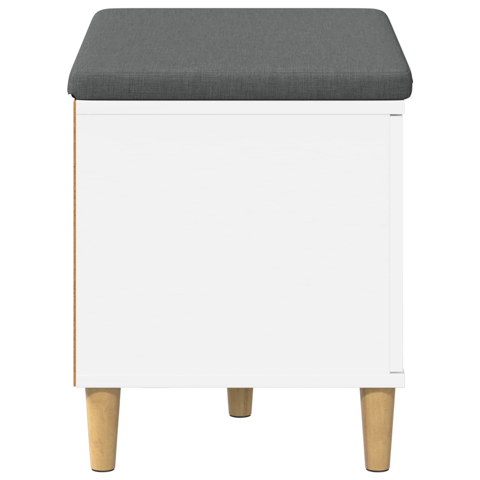 Παγκάκι Χαλωρίου με μαξιλάρι με ράφι Λευκός 60 x 38 x 46 εκ - Pakobazaar