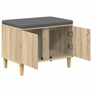 Παγκάκι Χαλωρίου με μαξιλάρι Δρύς Sonoma 60 x 38 x 46 εκ - Pakobazaar