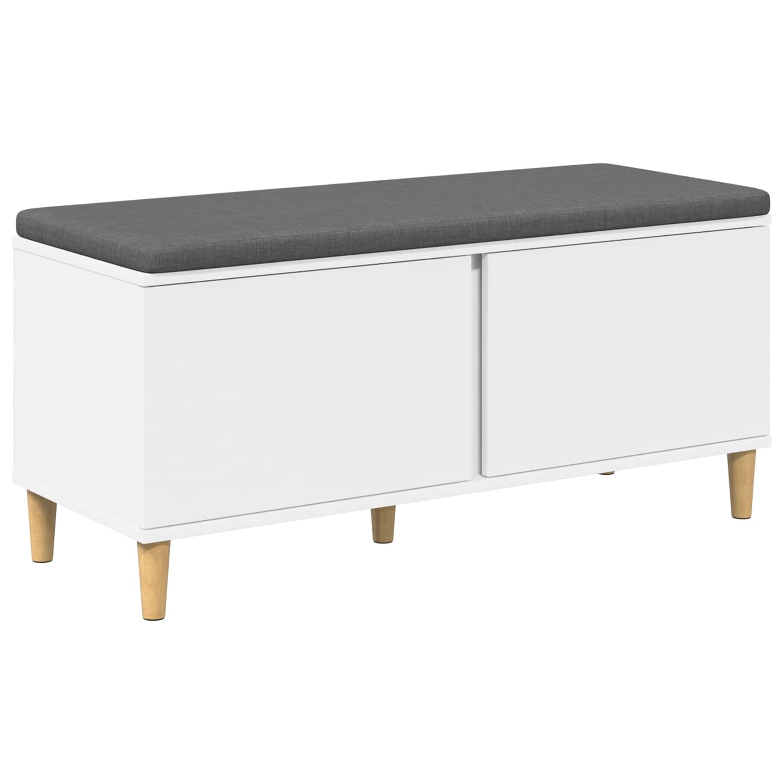 Παγκάκι Χαλωρίου με μαξιλάρι με ράφι Λευκός 100 x 38 x 46 εκ - Pakobazaar