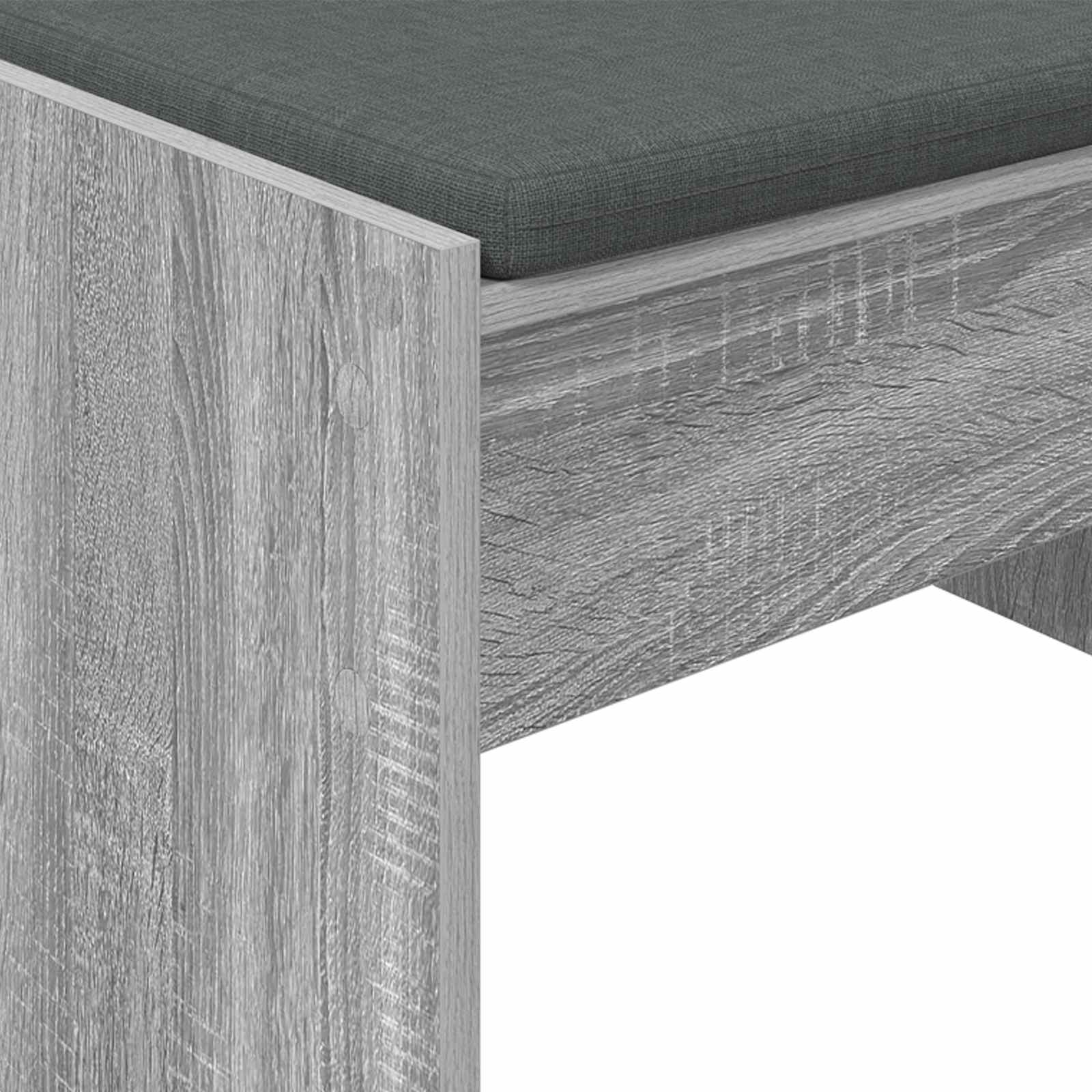 Παγκάκι Χαλωρίου με μαξιλάρι Γκρίζο Σονομα 63 x 38 x 40 εκ - Pakobazaar