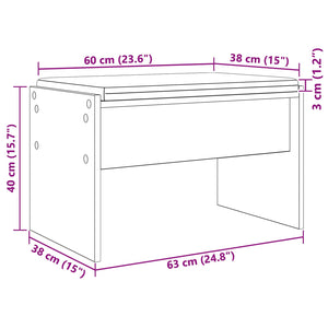 Παγκάκι Χαλωρίου με μαξιλάρι Παλιό ξύλο 63 x 38 x 40 εκ - Pakobazaar
