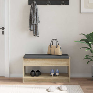 Παγκάκι Χαλωρίου με μαξιλάρι Δρύς Sonoma 83 x 38 x 45 εκ - Pakobazaar