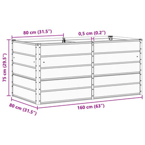 Γλάστρα Ελεφαντόδοντο 160 x 80 x 75 cm Ατσάλι - Pakobazaar
