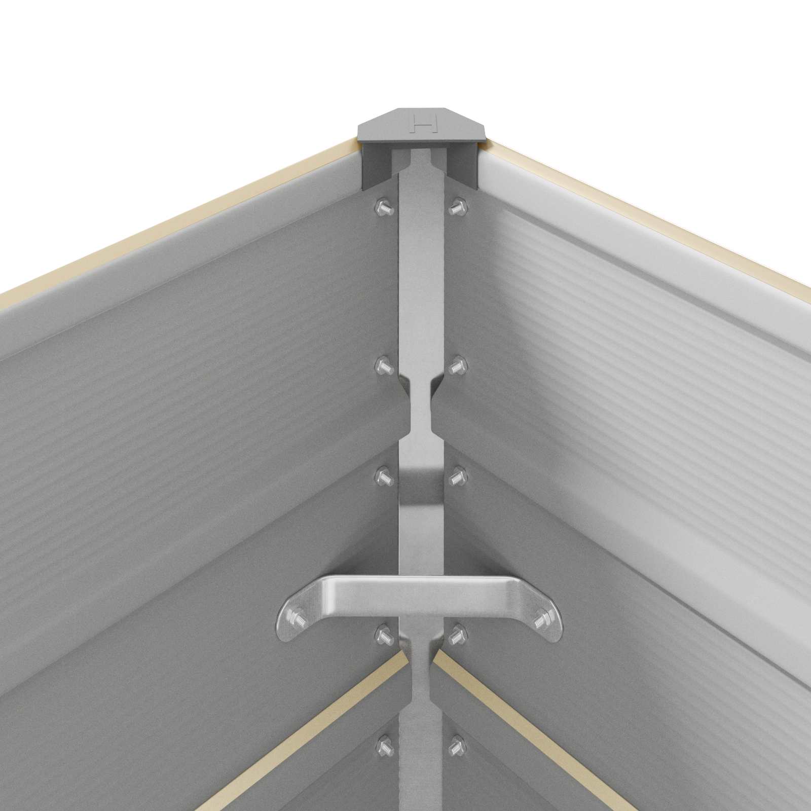 Γλάστρα Ελεφαντόδοντο 195 x 100 x 45 εκ Επικαλυμμένος Χάλυβας - Pakobazaar