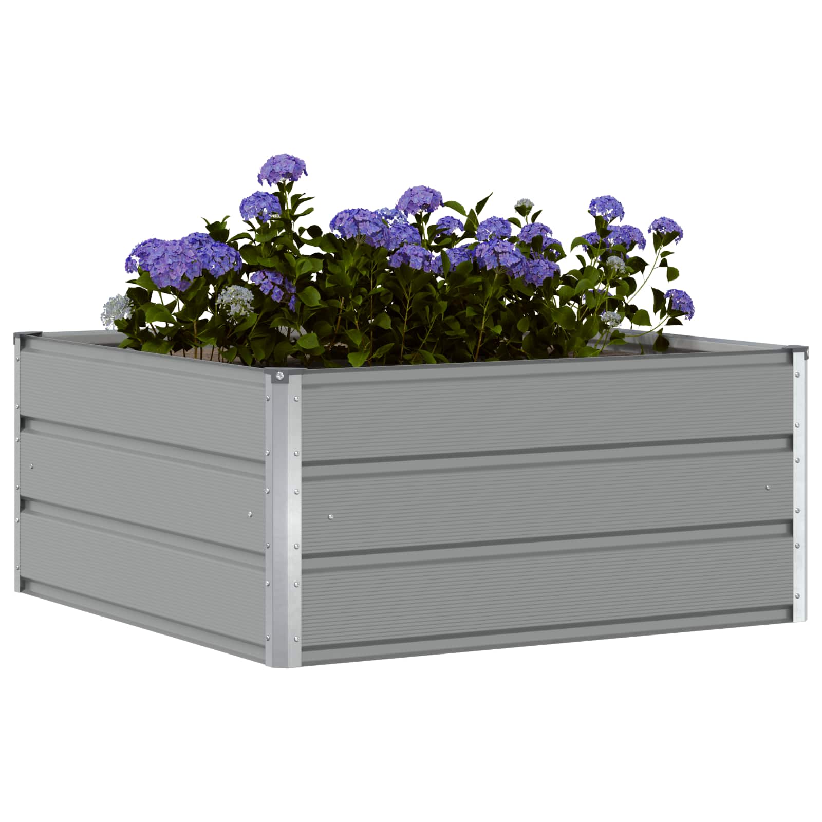 Γλάστρα Ανοιχτό γκρι 100 x 100 x 45 cm Ατσάλι - Pakobazaar