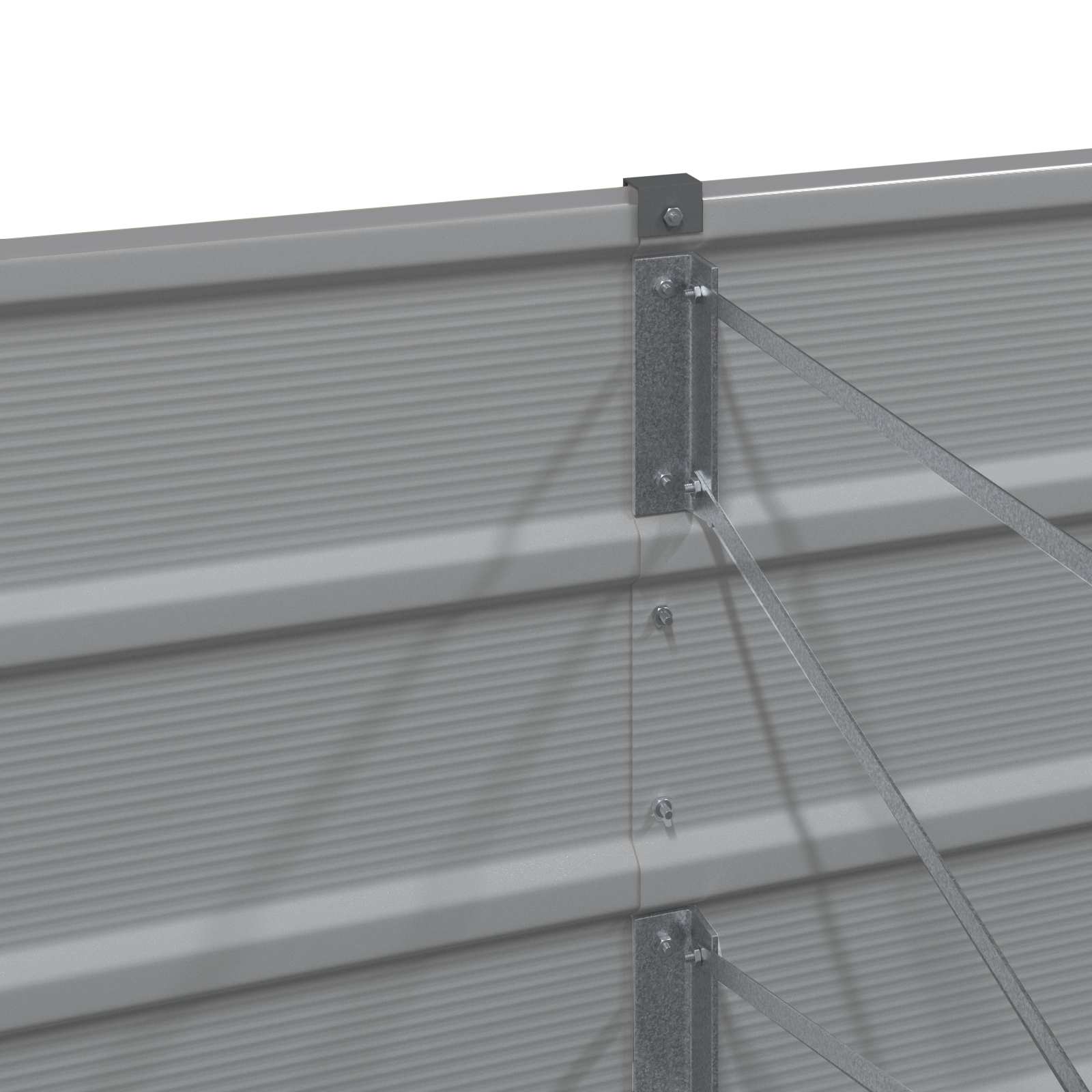 Γλάστρα Ανοιχτό γκρι 240 x 80 x 75 εκ. Ατσάλι - Pakobazaar