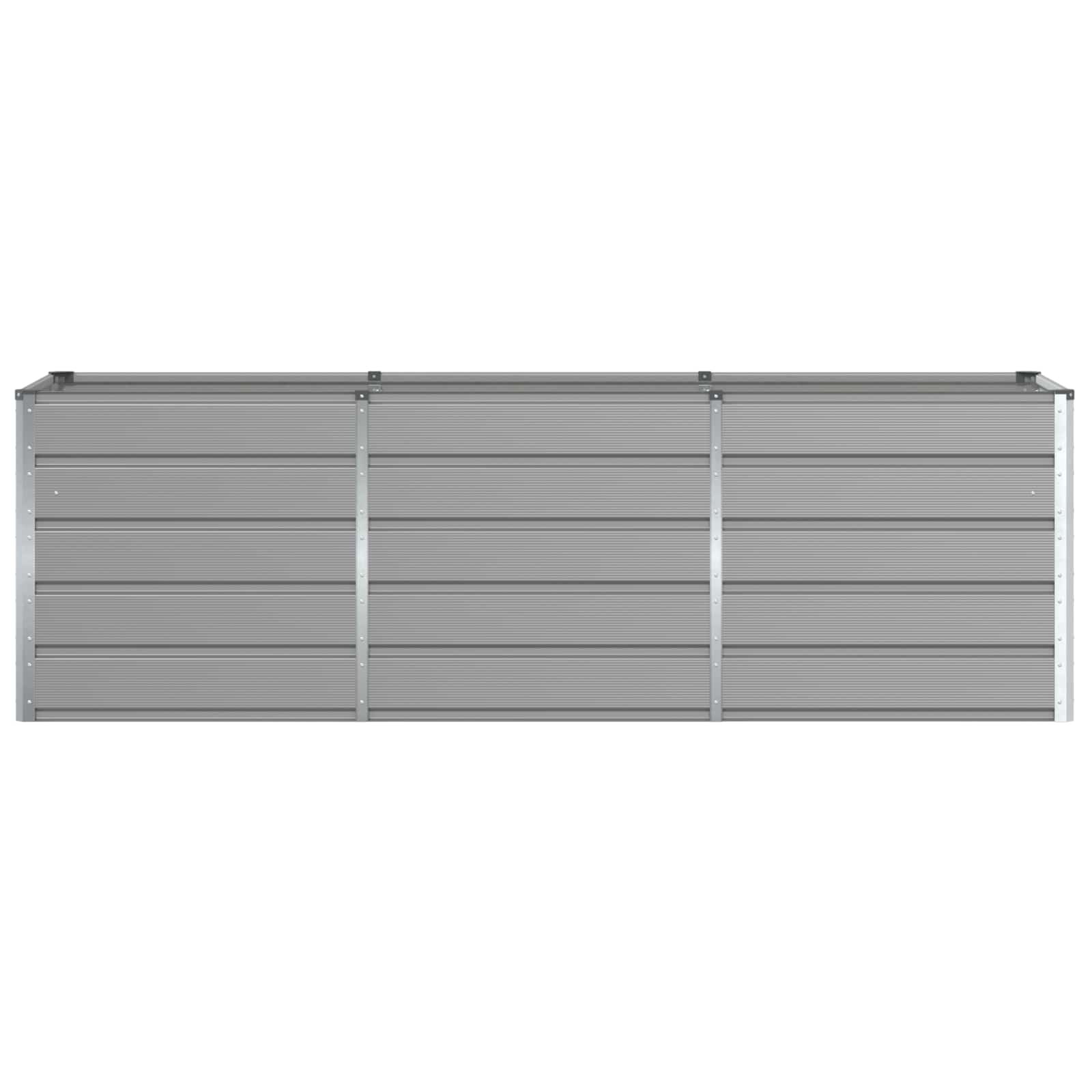 Γλάστρα Ανοιχτό γκρι 240 x 80 x 75 εκ. Ατσάλι - Pakobazaar