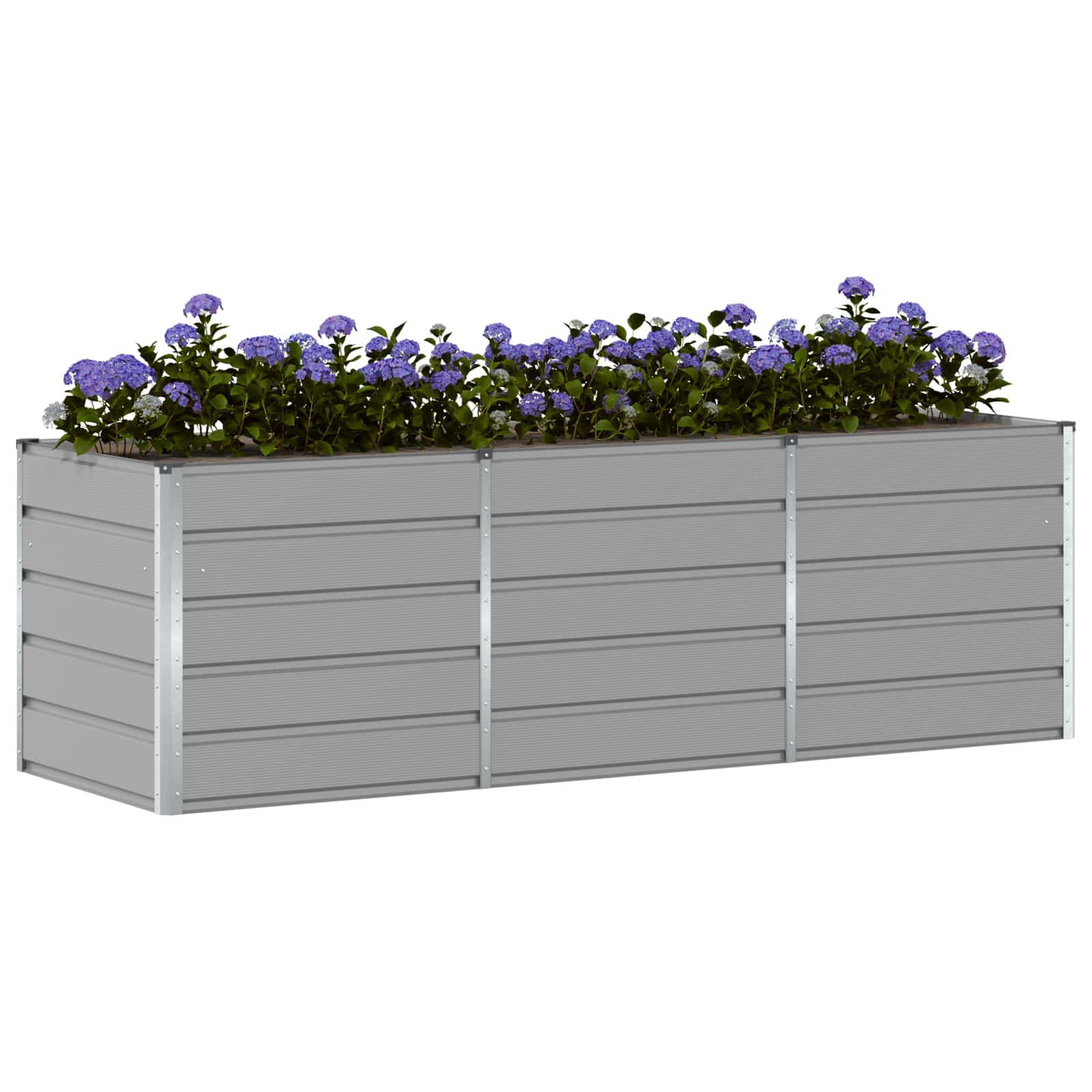 Γλάστρα Ανοιχτό γκρι 240 x 80 x 75 εκ. Ατσάλι - Pakobazaar
