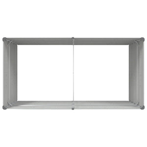 Γλάστρα Ανοιχτό γκρι 195 x 100 x 45 εκ Επικαλυμμένος Χάλυβας - Pakobazaar