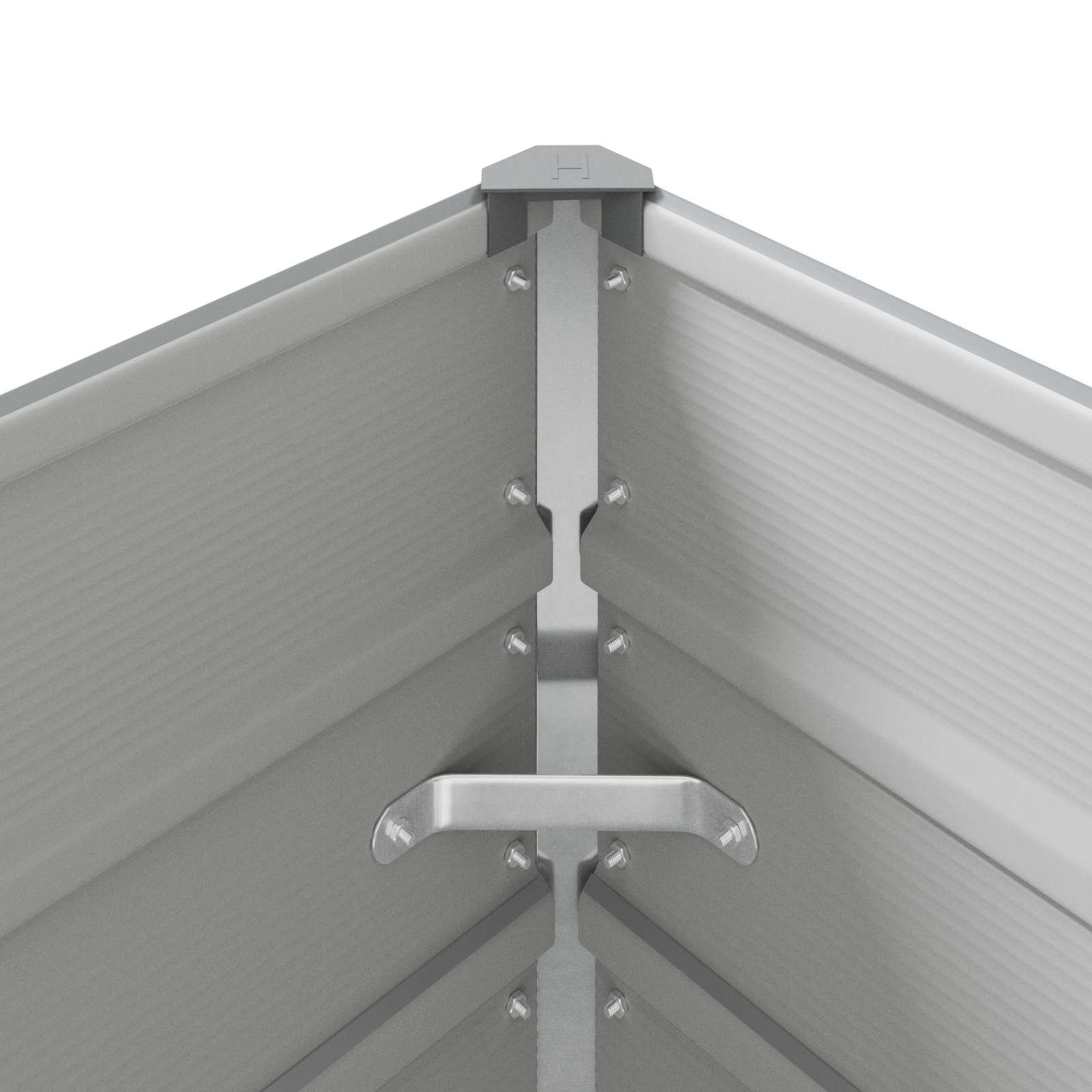 Γλάστρα Ανοιχτό γκρι 195 x 100 x 45 εκ Επικαλυμμένος Χάλυβας - Pakobazaar