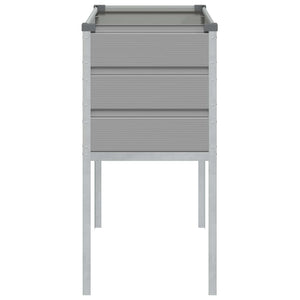 Γλάστρα Ανοιχτό γκρι 100 x 45 x 90 εκ. Επικαλυμμένος Χάλυβας - Pakobazaar