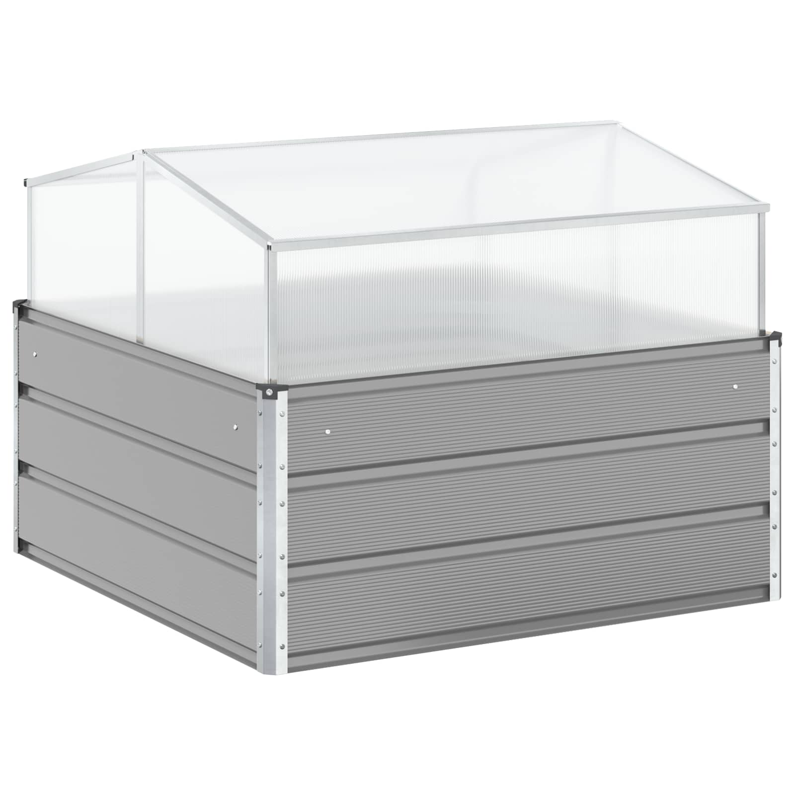 Γλάστρα Ανοιχτό γκρι 100 x 100 x 77 cm Επικαλυμμένος Χάλυβας - Pakobazaar