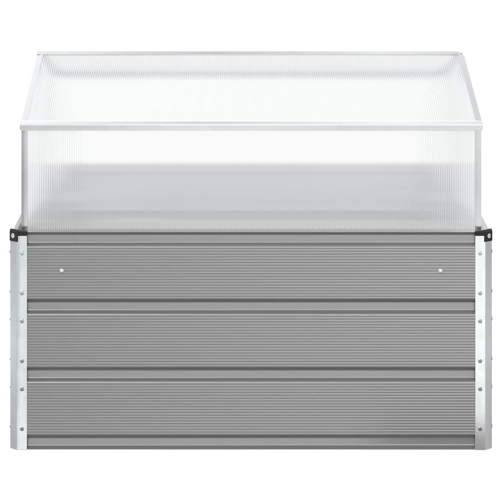 Γλάστρα Ανοιχτό γκρι 100 x 100 x 77 cm Επικαλυμμένος Χάλυβας - Pakobazaar