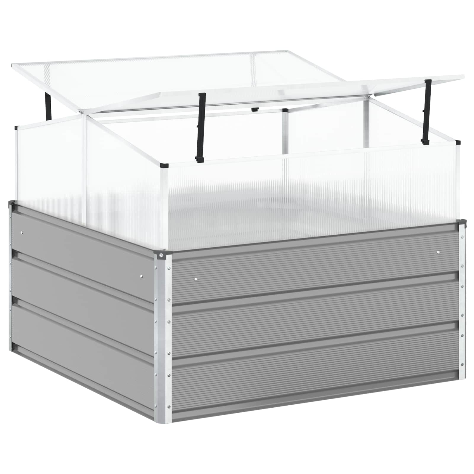 Γλάστρα Ανοιχτό γκρι 100 x 100 x 77 cm Επικαλυμμένος Χάλυβας - Pakobazaar