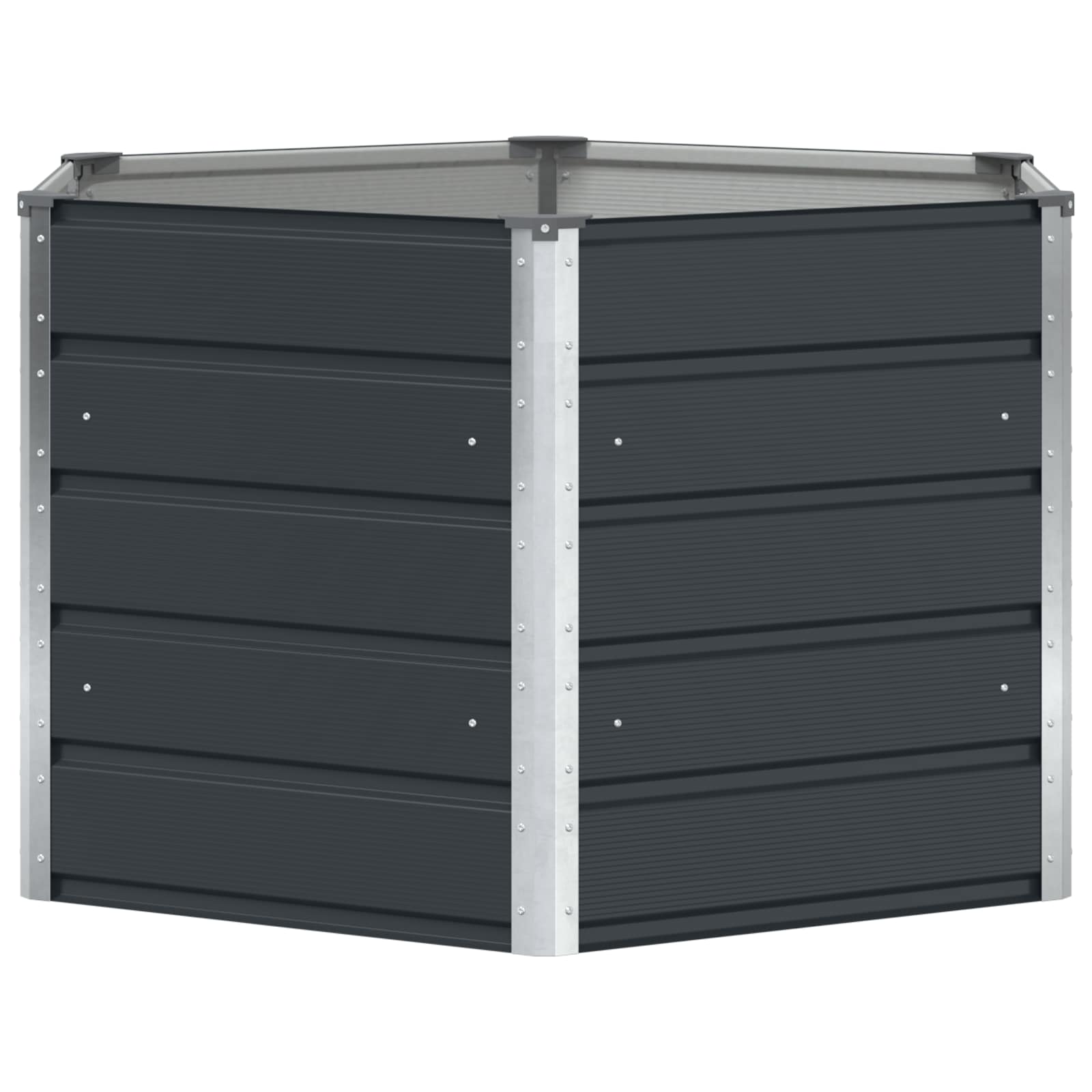Γλάστρα Ανθρακί 129 x 129 x 75 εκ Ατσάλι - Pakobazaar