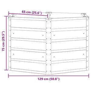 Γλάστρα Ανθρακί 129 x 129 x 75 εκ Ατσάλι - Pakobazaar