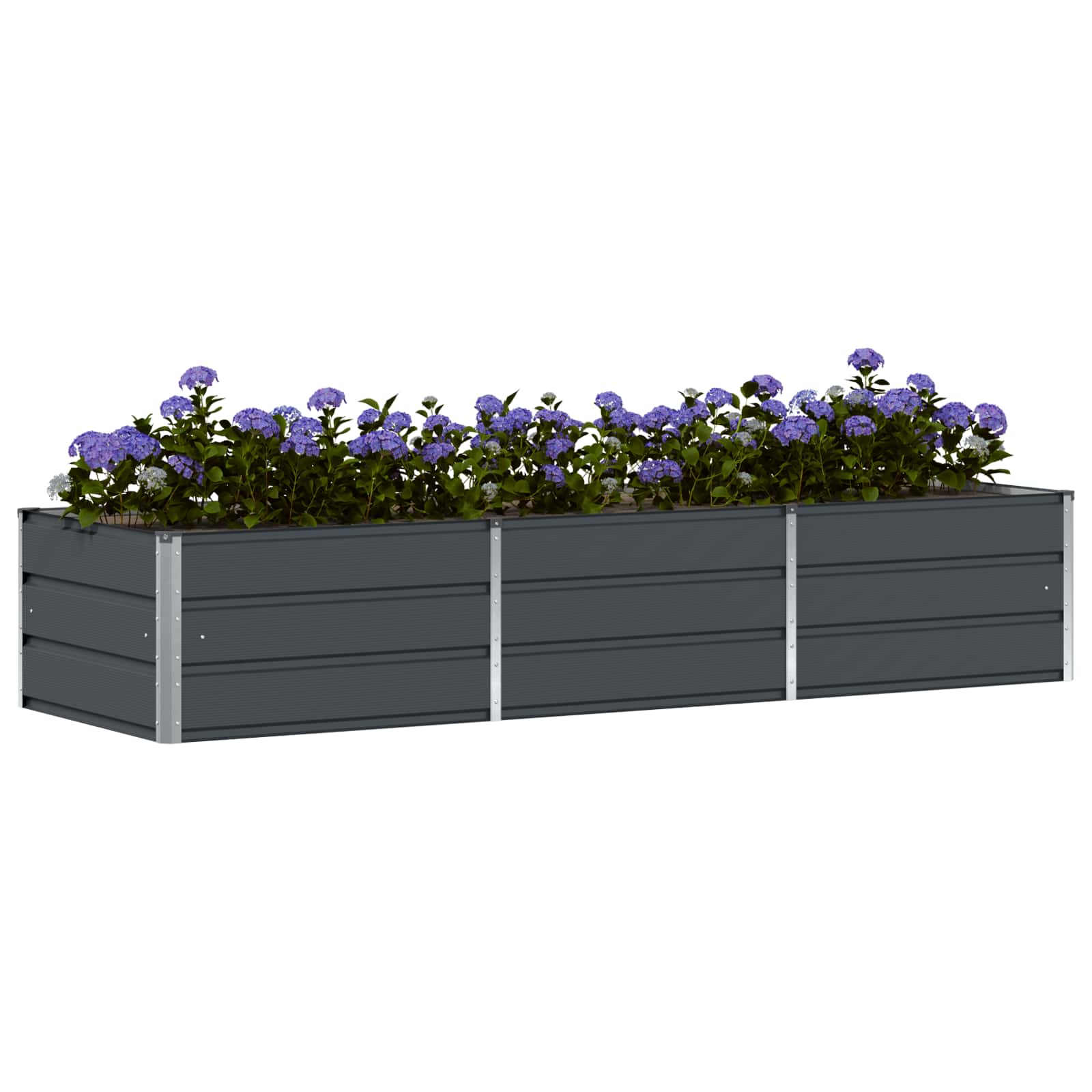Γλάστρα Ανθρακί 240 x 80 x 45 cm Ατσάλι - Pakobazaar