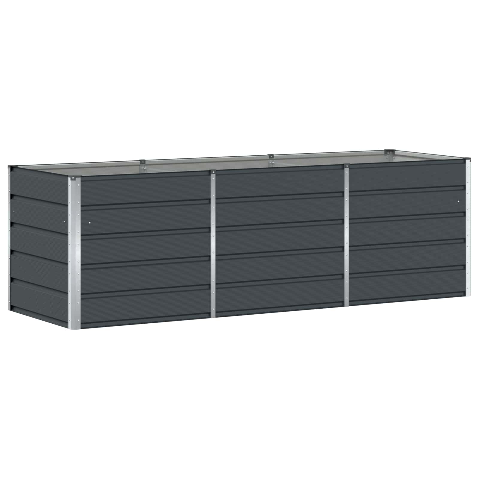 Γλάστρα Ανθρακί 240 x 80 x 75 εκ. Ατσάλι - Pakobazaar