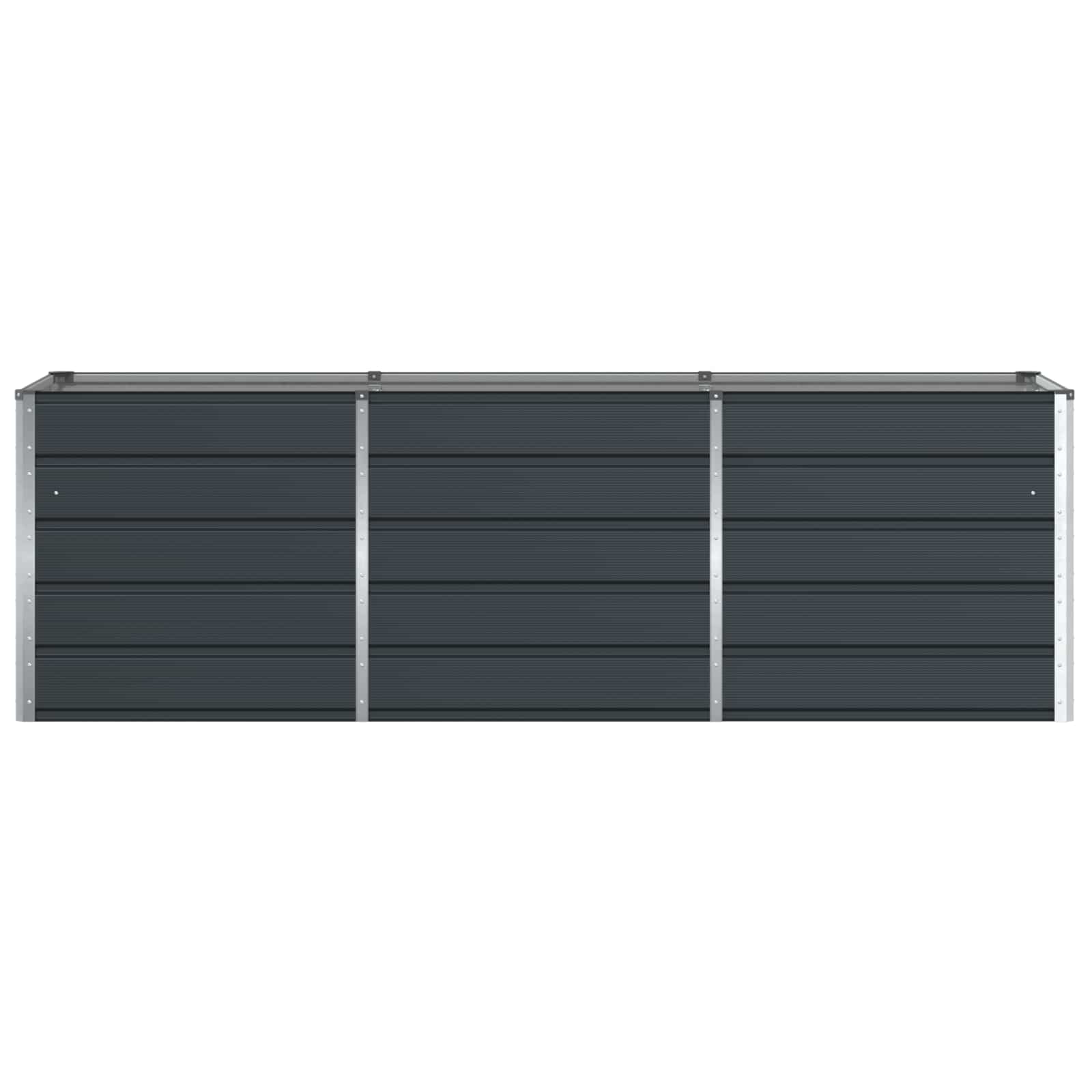 Γλάστρα Ανθρακί 240 x 80 x 75 εκ. Ατσάλι - Pakobazaar