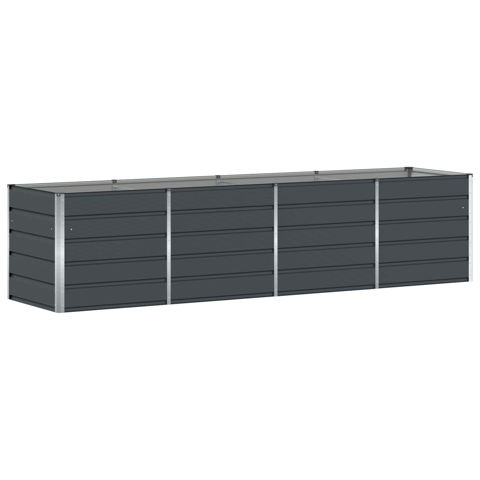 Γλάστρα Ανθρακί 240 x 80 x 75 εκ. Ατσάλι - Pakobazaar