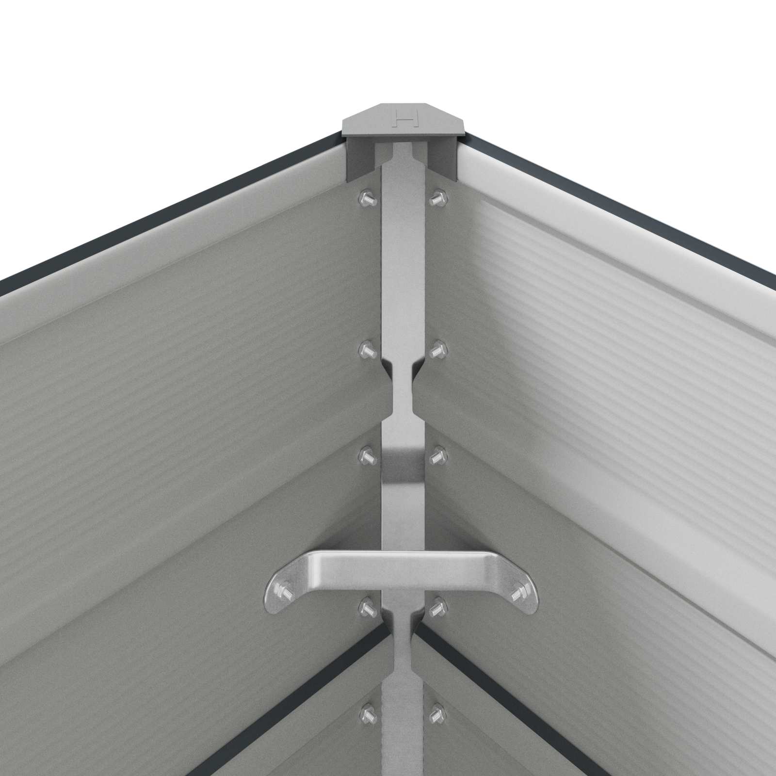 Γλάστρα Ανθρακί 195 x 100 x 45 εκ Επικαλυμμένος Χάλυβας - Pakobazaar