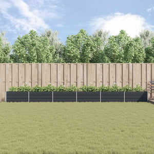 Γλάστρα Ανθρακί 195 x 100 x 45 εκ Επικαλυμμένος Χάλυβας - Pakobazaar