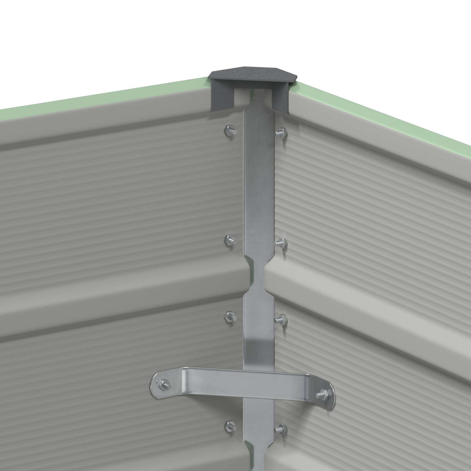 Γλάστρα Πράσινο 100 x 40 x 45 cm Ατσάλι - Pakobazaar