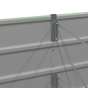 Γλάστρα Πράσινο 160 x 40 x 75 εκ. Ατσάλι - Pakobazaar