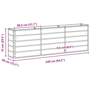 Γλάστρα Πράσινο 160 x 40 x 75 εκ. Ατσάλι - Pakobazaar