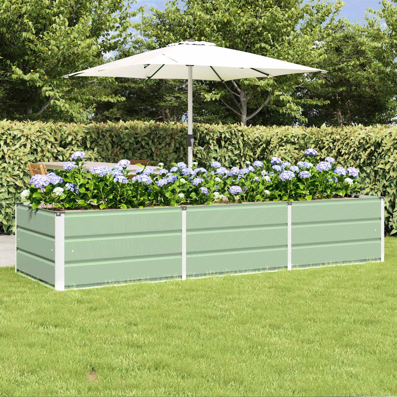 Γλάστρα Πράσινο 240 x 80 x 45 cm Ατσάλι - Pakobazaar