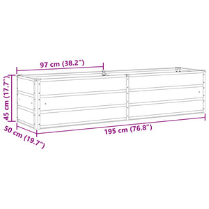 Γλάστρα Παστέλ Πράσινο 480 x 50 x 45 εκ Επικαλυμμένος Χάλυβας - Pakobazaar