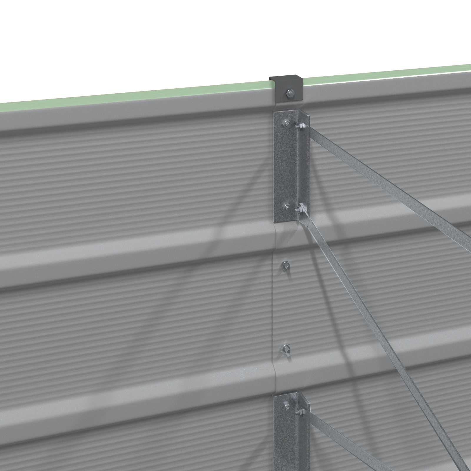 Γλάστρα Παστέλ Πράσινο 480 x 50 x 45 εκ Επικαλυμμένος Χάλυβας - Pakobazaar