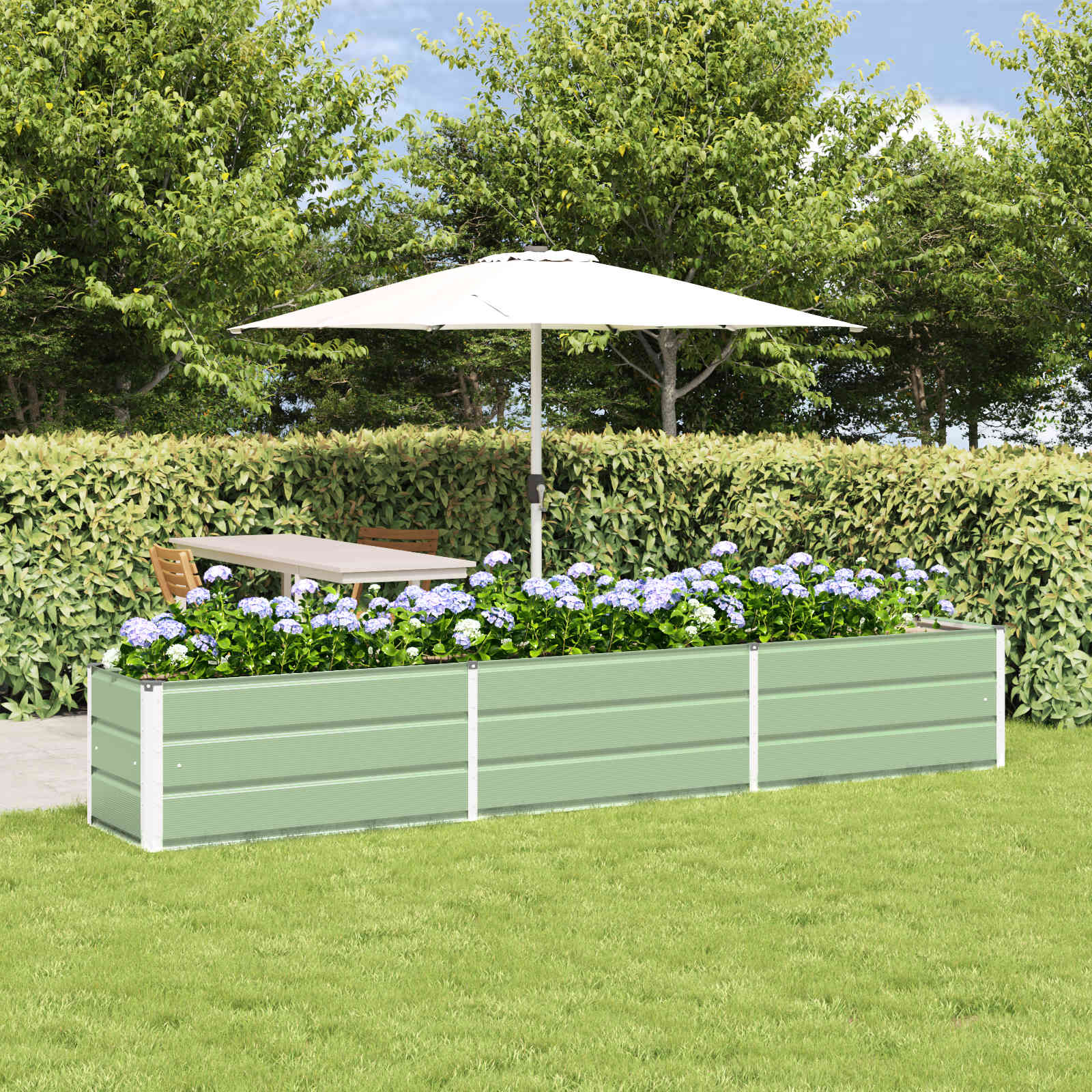 Γλάστρα Παστέλ Πράσινο 480 x 50 x 45 εκ Επικαλυμμένος Χάλυβας - Pakobazaar