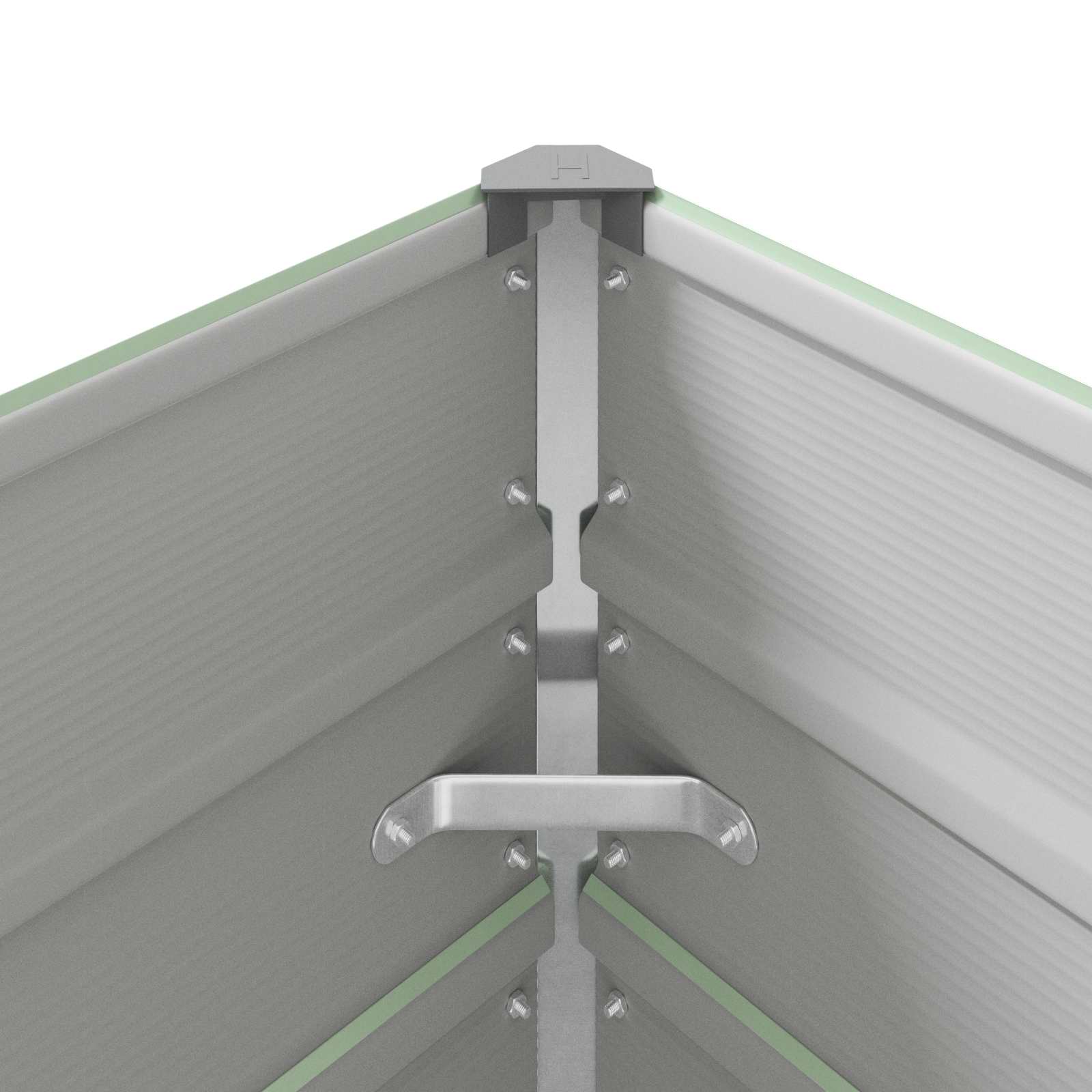 Γλάστρα Παστέλ Πράσινο 195 x 100 x 45 εκ Επικαλυμμένος Χάλυβας - Pakobazaar