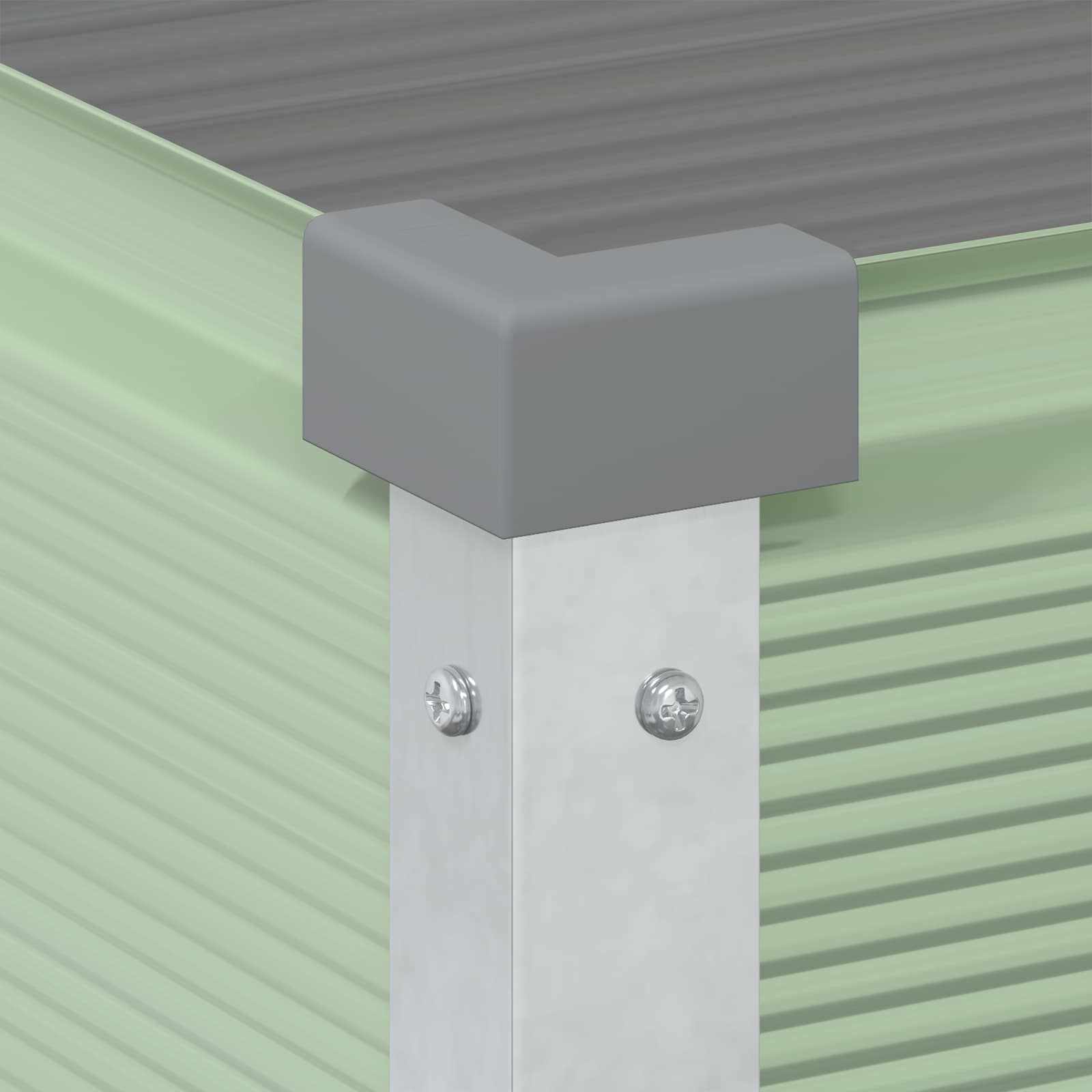 Γλάστρα Παστέλ Πράσινο 100 x 45 x 90 εκ. Επικαλυμμένος Χάλυβας - Pakobazaar